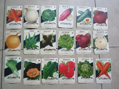 Lot Of 18 Old Vintage 1940's VEGETABLE SEED PACKETS - Lone Star - TEXAS - EMPTY • $14.99