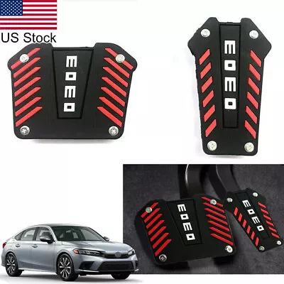 2x Black & Red MOMO Non Slip Pedal Brake Pad Cover For Automatic Transmission • $17.99