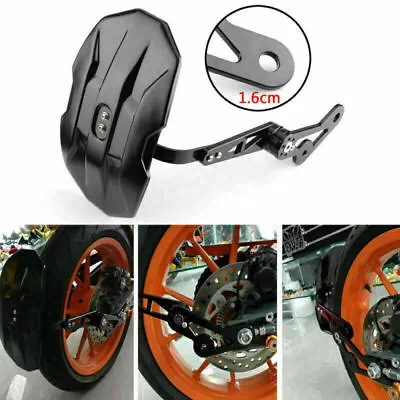 Universal Motorcycle Rear Fender Cover Splash Guard Mudguard & Mount Bracket AU • $106.89