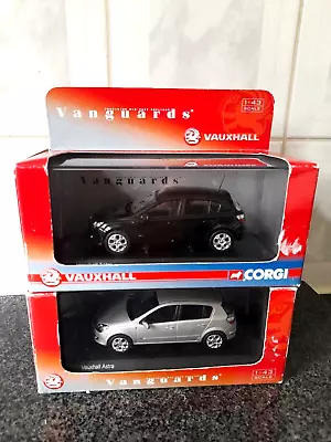 Vanguards Vauxhall ASTRA Silver + Digital Green 1/43 Diecast  4in Models Boxed • £27.95