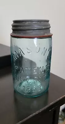 Antique Masons Patent Nov 30th 1858 Jar  • $35