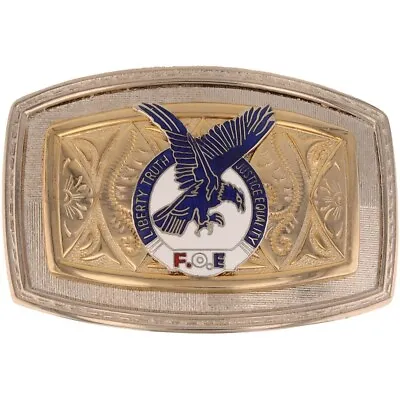 Foe Fraternal Order Eagles 32nd Degree Mason Masonic Logo NOS Vtg Belt Buckle • $44