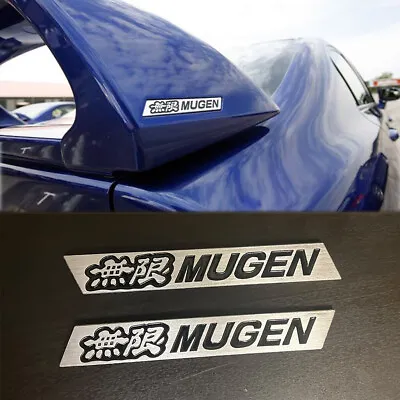 For Honda Mugen Black Rear Spoiler Emblem Badge Logo Sticker 2 Pcs Left & Right • $12.99