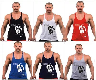 £6.30 • Buy Mens Mma Gym Gym Vest Bodybuilding Muscle Stringer Vest Y Back Racer Back Lot