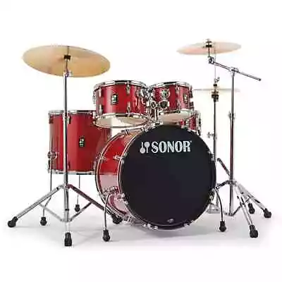 Sonor AQX Stage Drum Set W/Hardware & Cymbals Red Moon Sparkle • $1209