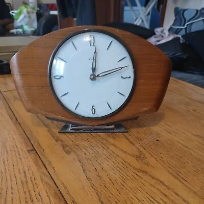 Vintage Retro 70s Stylish Metamec Mantle Clock Teak Wood & Brass • £25