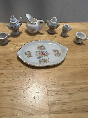 MINIATURE PICO MADE IN OCCUPIED JAPAN TEA SET 9 Pieces DOLLHOUSE DIORAMA • $30