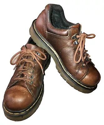 Doc Martens 8312 Men's 10 Lace Up Chunky Shoes Brown Leather Air Cushion Y2K Vtg • $49.99