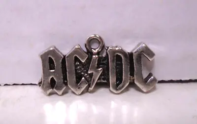 Ac/dc Spellout Graphic Mini Necklace Pendant Rock Band Music Concert • £9.63