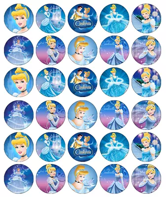 £2.10 • Buy 30 X Disney Princess Cinderella Cupcake Toppers Edible Wafer Paper Fairy Cake
