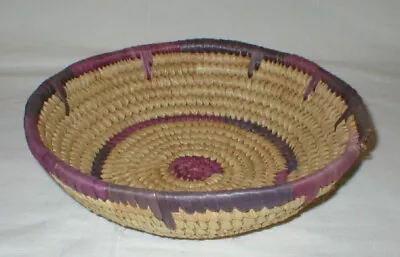 Vintage Hand Woven Coil Basket Bowl - 9” Diameter • $10