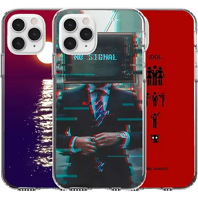 Silicone Cover Case Funny Meme No Signal Brainwashing TV Corporate World Idol • £11.75