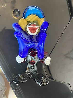 Vintage Murano Clown Art Glass Figurine With Top Hat Sculpture Hand Blown  • £25