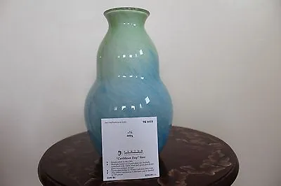 $231 • Buy Fenton Vase  Caribbean Day  2006 Connoisseur Colllection By Dave Fetty