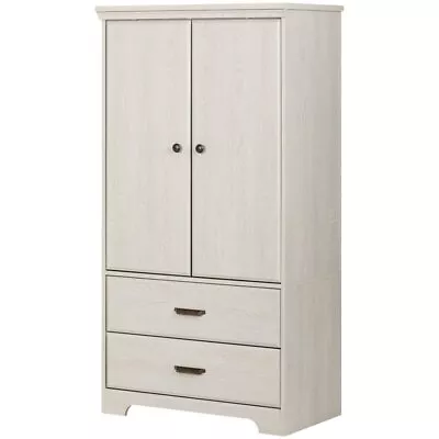 South Shore Versa 2 Drawer Door Armoire In Winter Oak • $384.82