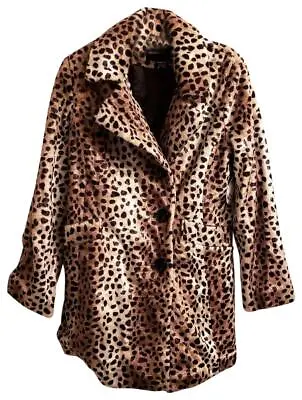 Victoria's Secret Moda International Faux Leopard Fur Coat (M) • $132.99