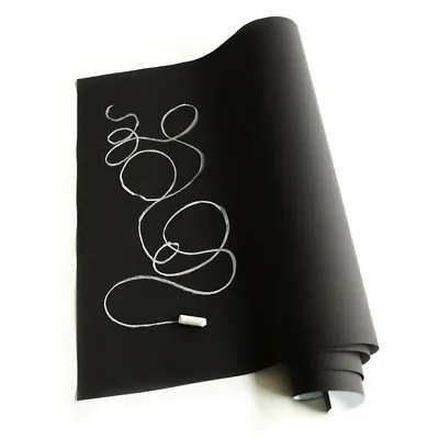 NEW! BLACKBOARD WALLPAPER - ADHESIVE WALL MOUNTED CHALKBOARD PAPER 23.6  X 79  • $9.95