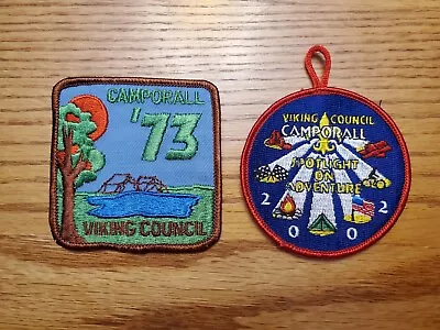 Boy Scout Viking Council Minnesota Camporall Patches 1973 And 2002 • $3