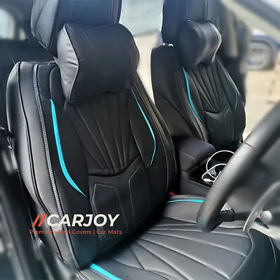 Blue Premium Faux Leather Car Seat Cover For Holden Colorado Cruze Captiva Astra • $259