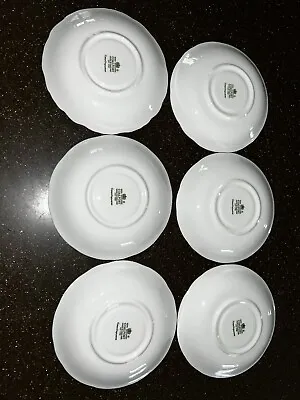 Vtg Lot Of 6 Coalport Bone China England Countryware White Leaf Saucer Plates • £17.90