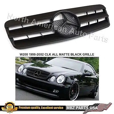 CLK55 CLK63 Grille W208 Matte Black AMG Star Mercedes 2002 2001 2000 1999 1998 • $139