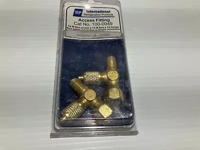 NEW IRP 100-0049 Brass Tee 2-pack A31851 1/4 SAE Swivel W/ Cap & Core HVAC-R • $10.95