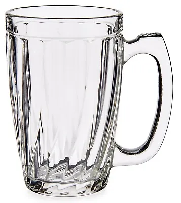 Set Of 6 Beer Mugs Coffee Mugs Tea Cappuccino Mug Glass Cups 340ml • £18.79