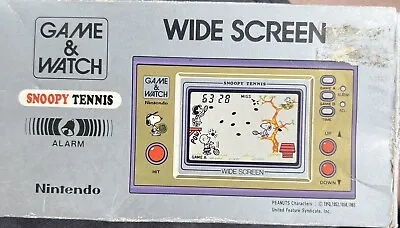 Snoopy Tennis (Wide Screen Series) BOXED Game & Watch Retro Video Game Console • $330