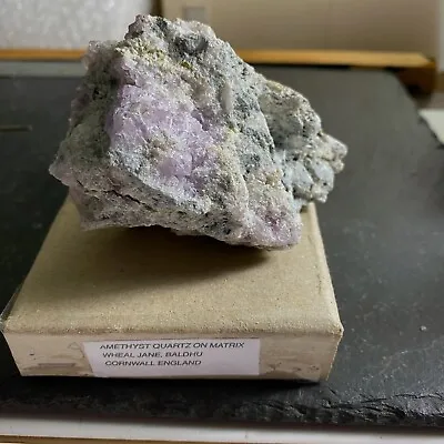 AMETHYST QUARTZ IN MATRIX WHEAL JANE BALDHU CORNWALL 230g MF1817 • £34