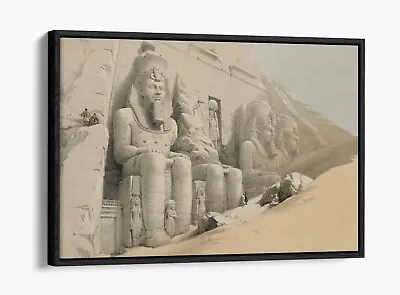 David Roberts Great Temple Of Abu Simbel -float Effect Canvas Wall Art Print • £24.99