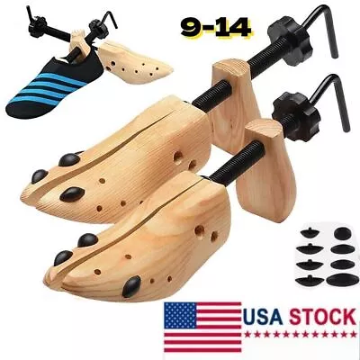 2Pack 2-Way Adjustable Wooden Shoe Stretcher Expander Boot Shoes Size US9-14 • $13.97