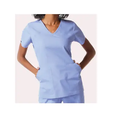 {3XL} Women's Ecko Medical Scrub Top 2112 Brandy V-Neck Ceil • $22