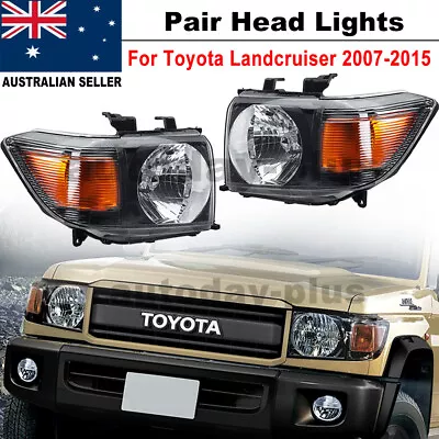 Pai LH+RH Headlights For Toyota Landcruiser VDJ70 VDJ76 VDJ78 VDJ79 2007-2015 • $206.82