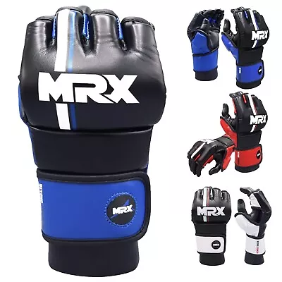 MMA Boxing Gloves For Grappling Sparring With Open Ventilated Palm Mitts Glove • $21.99