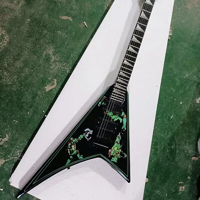 $280 • Buy 6 String V Shaped Black Mahogany Body High Quality Electric Guitar