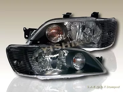 2002 2003 Mitsubishi Lancer Es/ls Black Headlights New • $143.99