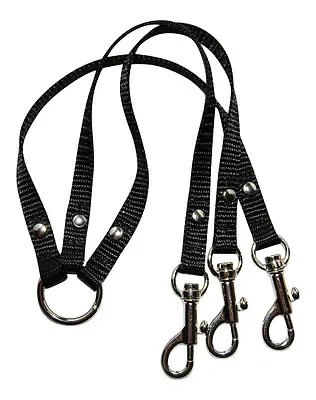 Black 3 Way  Dog/puppy Coupler/lead 1/2  • £9.25