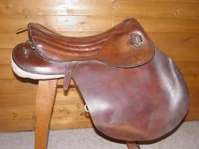 WW1 German  D.Goodey  Military Brown Leather Cavalry Officer Saddle - 18  • $491.48