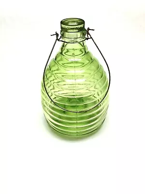 Vtg Green Glass Fly Bee Wasp Insect Trap Catcher Glass Stopper BeeHive Shaped  • $39.99