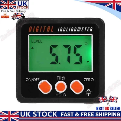 £13.68 • Buy Digital Protractor Inclinometer Angle Finder Bevel Box With Magnet Base UK
