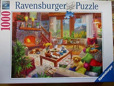 Ravensburger ~ COZY CABIN ~ 1000 Piece Jigsaw Puzzle~COMPLETE • $9.99