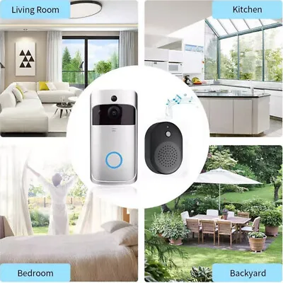 Security HD Video Smart 2-Way Audio Doorbell Motion Detection Night Vision+Chime • $34.95