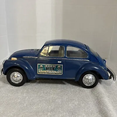 VINTAGE JIM BEAM Blue 100 Months Old Volkswagen Car Whiskey Bottle- EMPTY-RARE • $32.99