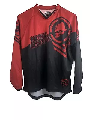 MSR Metal Mulisha Youth Jersey YXLarge Black  Red Freestyle Motocross Shirt • $10.89