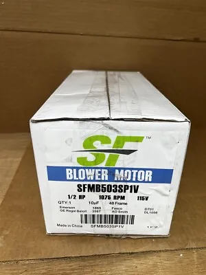 New SF Blower Motor SFMB503SP1V 1/2 HP 1075 RPM 115V • $89