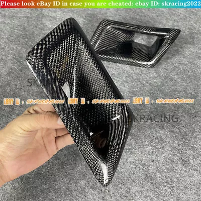 2 Pcs Carbon Fiber Bumper Air Duct Intake Vent Covers For 03-09 Nissan 350z Z33 • $49.50