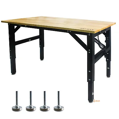 48  Adjustable Workbench For Workshop Hardwood Workstation Easy To Assemble      • $200.11