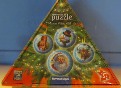 $19.99 • Buy 4 NEW Ravensburger 3D Round Puzzle Ball ~ Christmas Set ~ 27 Pieces ~ 2 