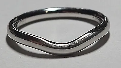 Solid Platinum Tiffany Peretti 2.25mm Curved Wedding Band Ring 3.67 Grams - Sz 5 • $349