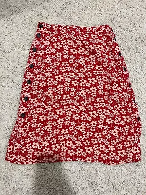 Madewell Side Button Skirt In Full Bloom Size 4 • $25